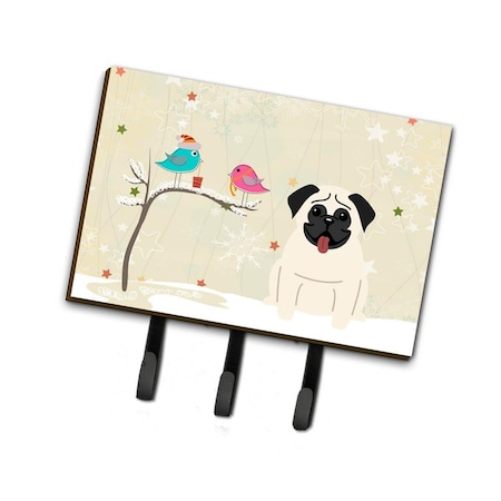 Jensendistributionservices Christmas Presents Between Friends Pug Cream Leash or Key Holder MI1708380
